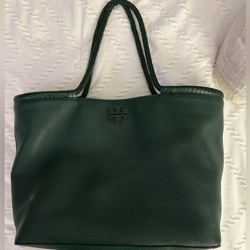 Tory Burch McGraw Tote large green